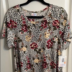 NWT LULAROE CARLY DRESS FLORAL & CHEETAH